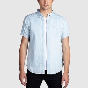 Denim Short Sleeve Button Up